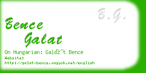 bence galat business card